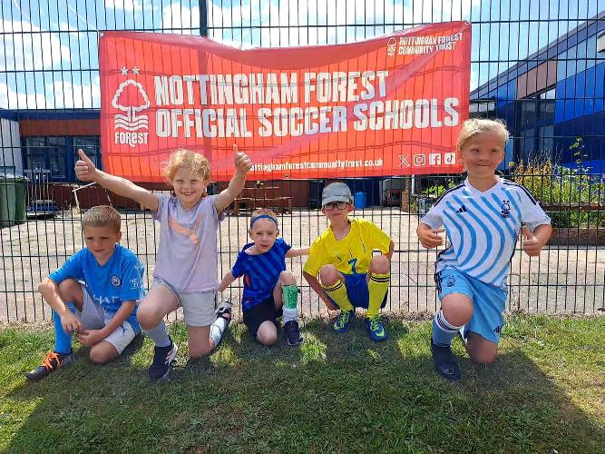 NFFC Summer Soccer School Monday 29th was HOT HOT HOT! But that didn't stop our footballing champions from taking part in the Nottingham Forest Football Club Soccer School. 